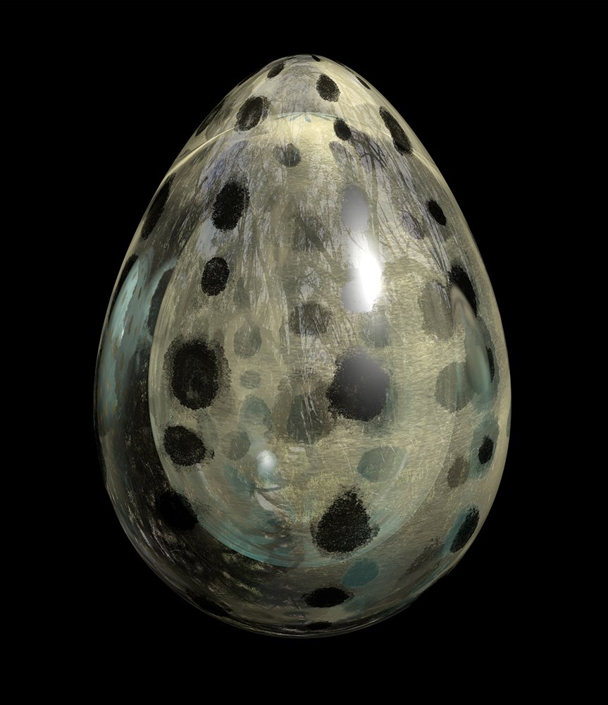 andrew stumpfel stusha studio digital glass egg robert sapolsky peter bowles 2023