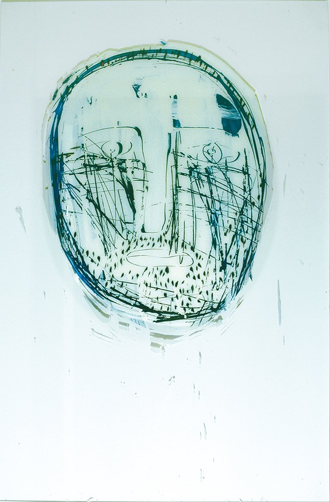 head on glass painting