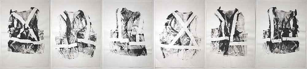 print of flouro vest